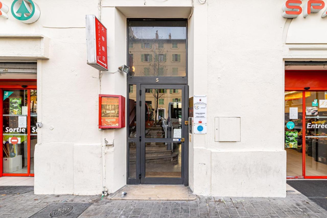 Studio Shell 26M2, 120M Vieux-Port, Clim, Wifi, Acces Autonome Avec Code Marseille Bagian luar foto
